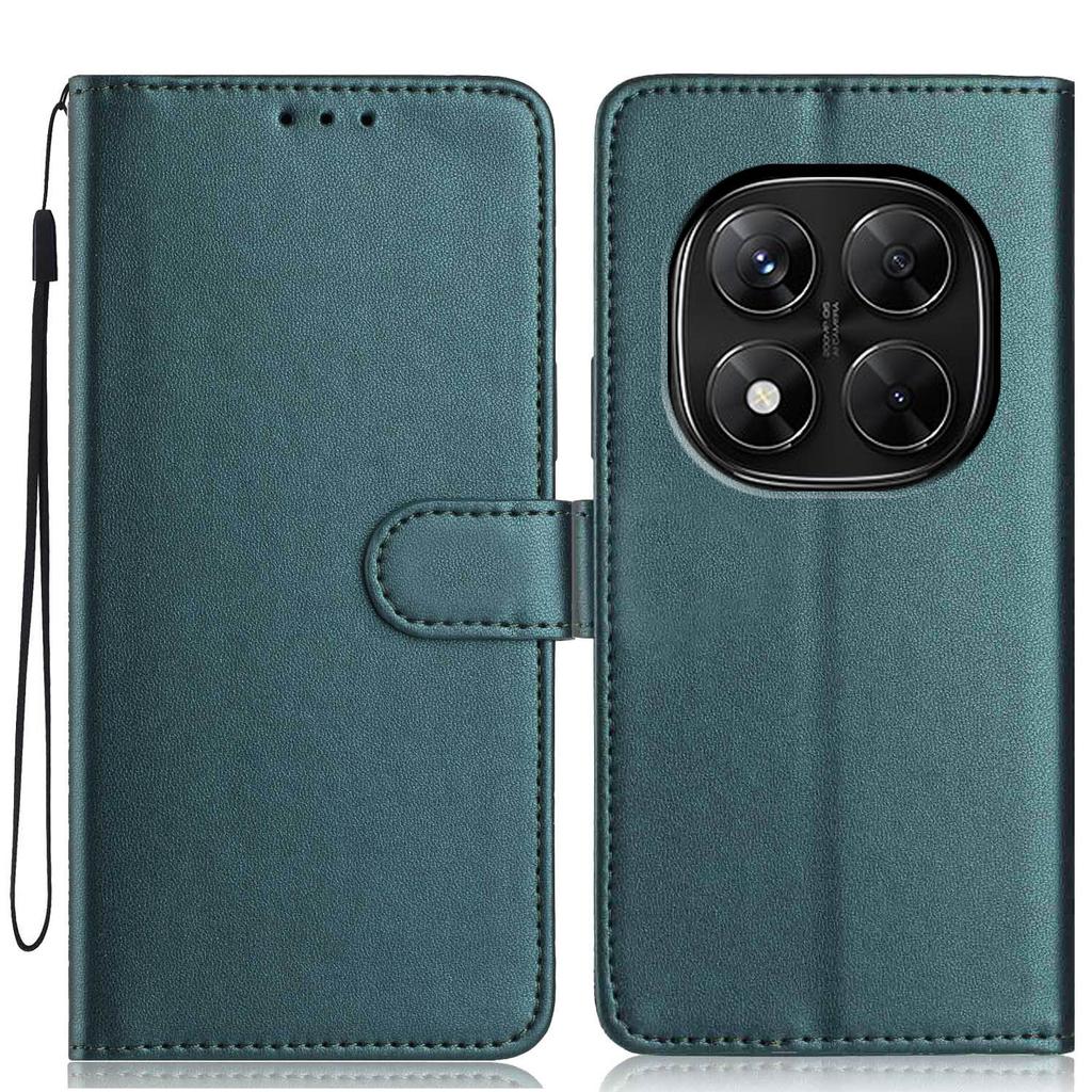 For Xiaomi Redmi Note 14 Pro 5G/14 Pro+ 5G Wallet Case with Strap/Multiple Card Slots Solid Color Leather Stand Phone Cover