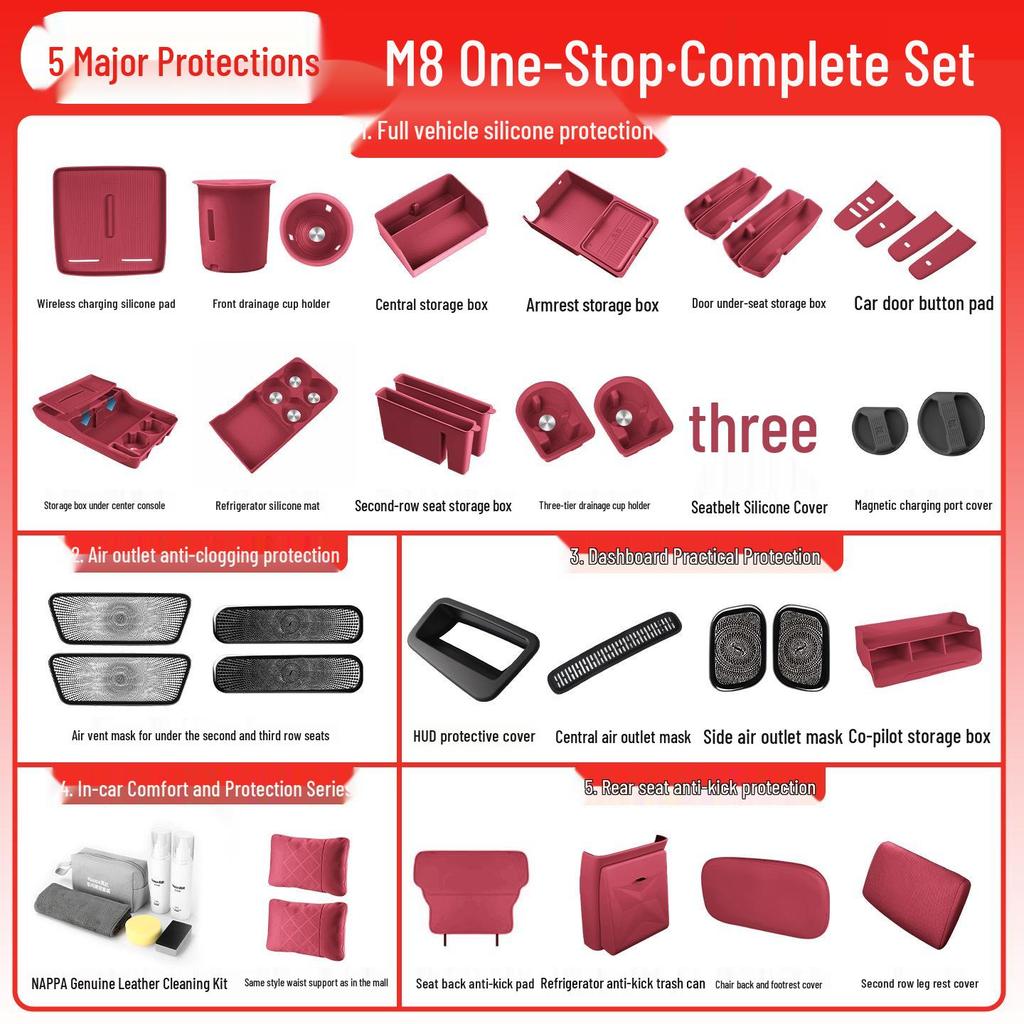 AITO M7 M8 M9 Accessories: Wireless Charger Pad & Interior Trim Mod Kit