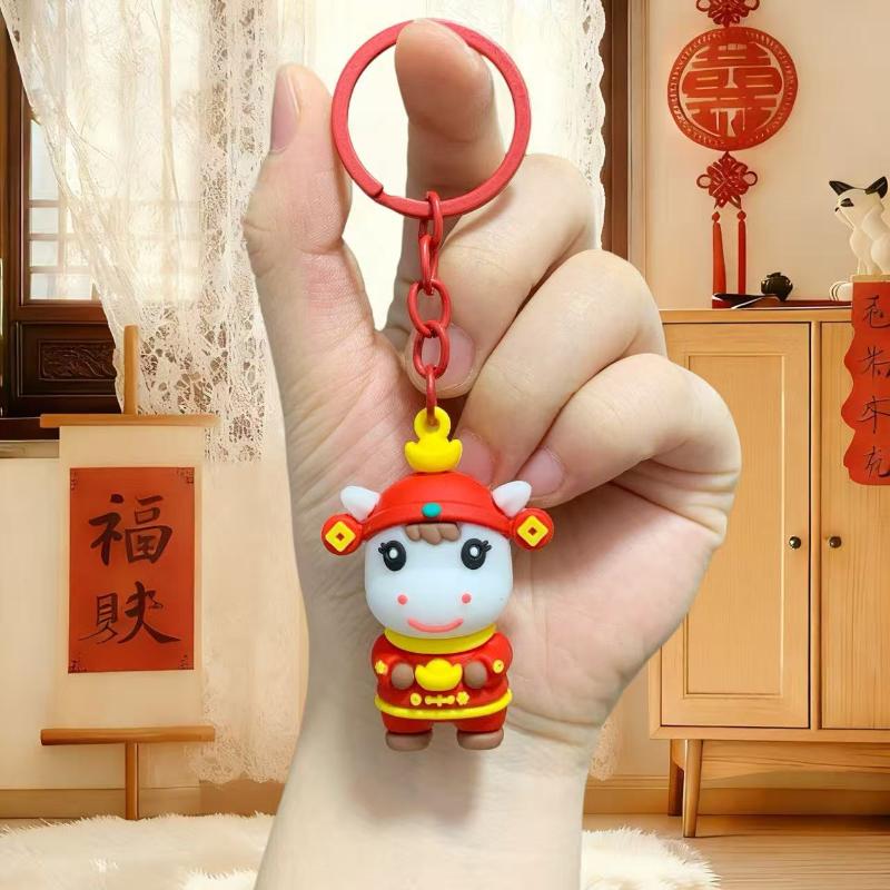 

Cute 2026 Year Of The Horse Keychain Zodiac Pony Pendant Couple Backpack Fashionable Accessory Jewelry New Year Mascot Gifts A6