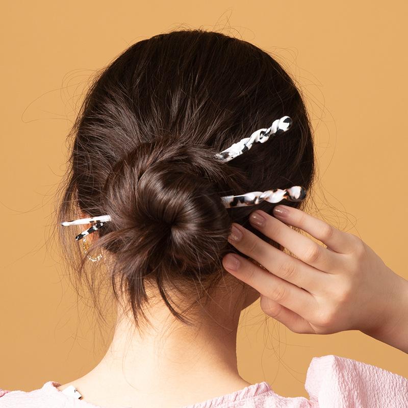 Chinesischen Stil Haar Sticks Vintage Acetat Harz Essstäbchen Frauen Haarnadeln Haar Clip Pin Headwear Hochzeit Haar Schmuck Zubehör