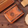Retro Men Wallet Portable Waterproof Faux Leather Slim Credit Card Holder Bi-fold Short Wallet Multi-functional Front Pocket Wallet