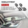 RED WOLF Aluminum Alloy Sun Visor Repair Kit for 2018-2023 Jeep Wrangler JK JL JT Gladiator Rubicon Sport Visor Clips Heavy Duty Visor Mounting