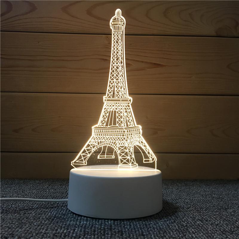 3d Nightlight Vision Bedroom Creative Desk Lamp Diy Holiday Gift Usb Direct Plug