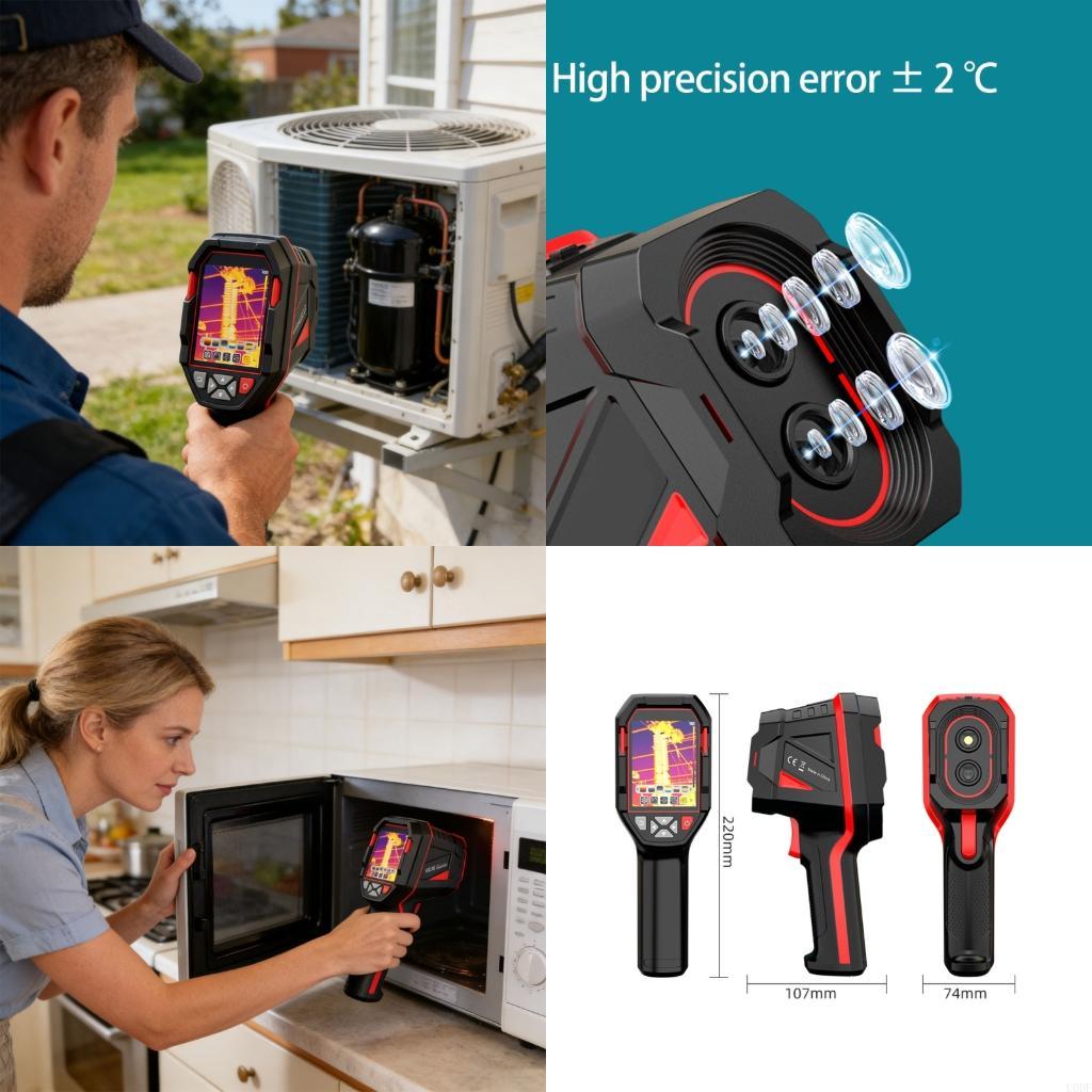

Professional Handheld Warm Photographer For Building Energy Audits HVAC Diagnostics And Temperature Analysis CN