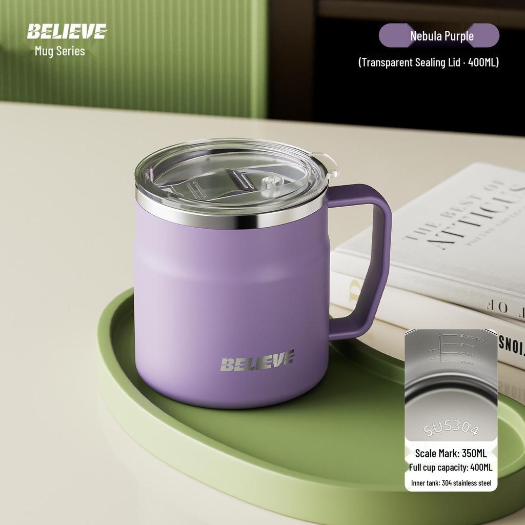Yuedis 304 Stainless Steel Double-Layer Anti-Scald Creative Coffee Mug