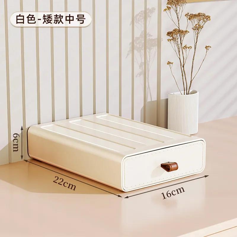 Desktop Storage Box Stackable Office Desk Drawers Organizer and Accessories For Make Up Beauty Supplies Vanity Bathroom