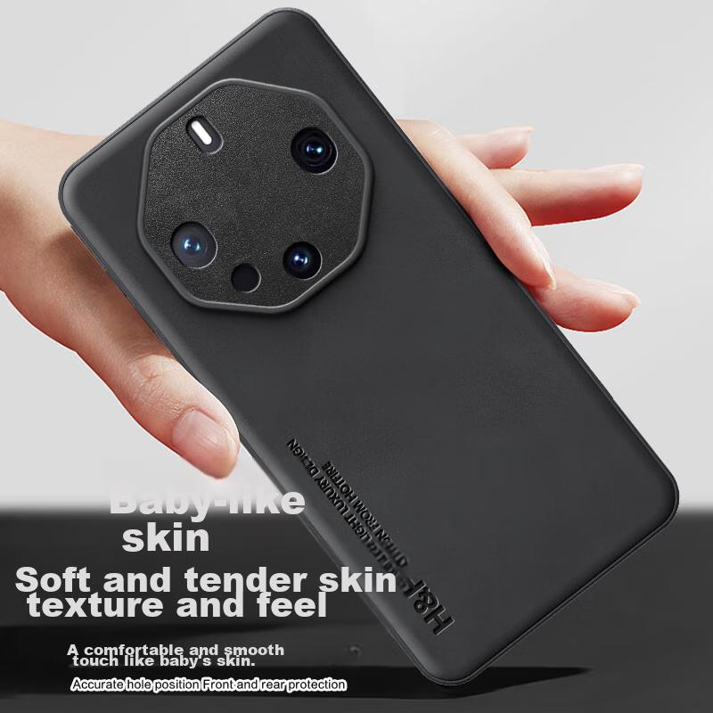 Phone Case for Huawei Mate60RS, Mate60RS Pro Master Protective Cover, Upgraded Skin-Like Matte Lens Full Protection Silicone Case - Smoke Gray