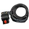 Five-Digit Combination Anti-Theft Steel Cable Lock for Bicycles and Helmets