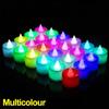 12-1Pcs Colorful LED Candles Battery Operated Flameless Tealight Fake Candles Lamp Wedding Birthday Party Home Decoration Lights