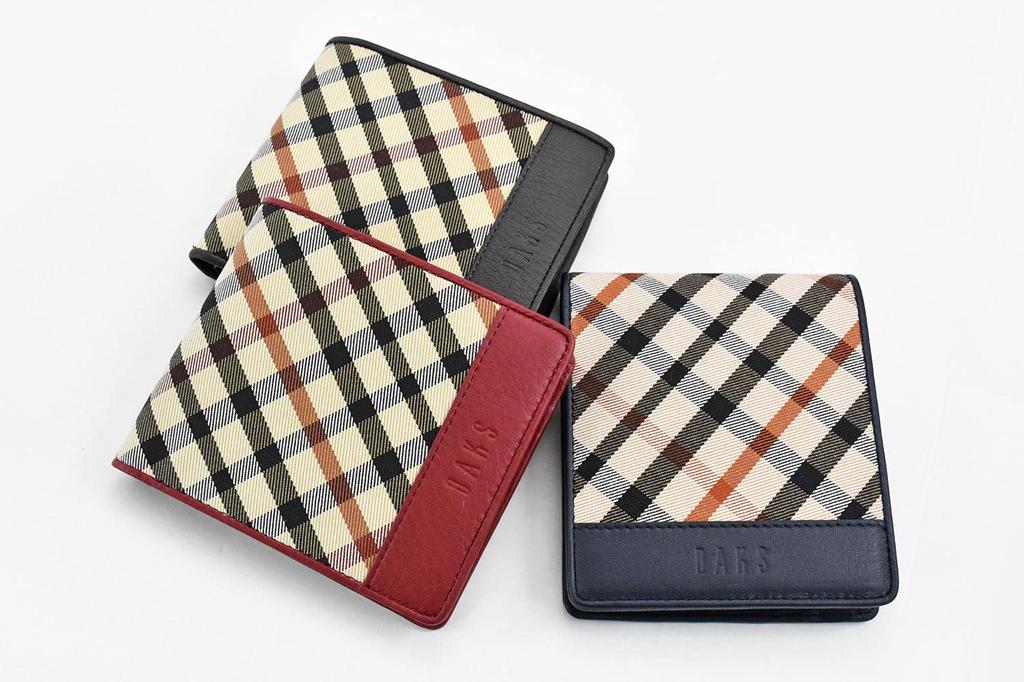 Daks HouseCheck Bifold Wallet, Red