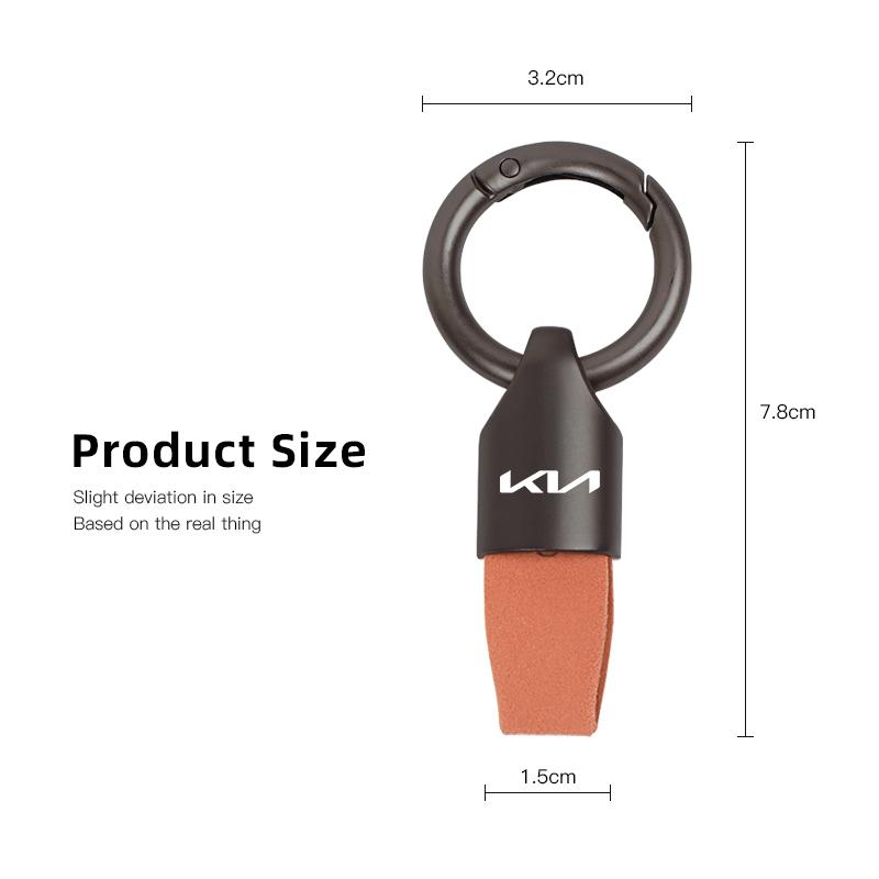 ANIE7 Car Key Chain Ring Suede Zinc Alloy Keychain For KIA K5 K9 Sorento Ceed Sportage Carnival Stinger Forte Niro Soul EV6 Stonic RIO 54A