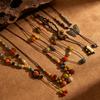 Bohemian Tassel Flower Pendant Necklace - Ethnic Butterfly Vacation Collarbone Jewelry
