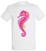 Pink Seahorse T-Shirt Fairies Fun Unicorn Tattoo Sailor Anchor Oldschool
