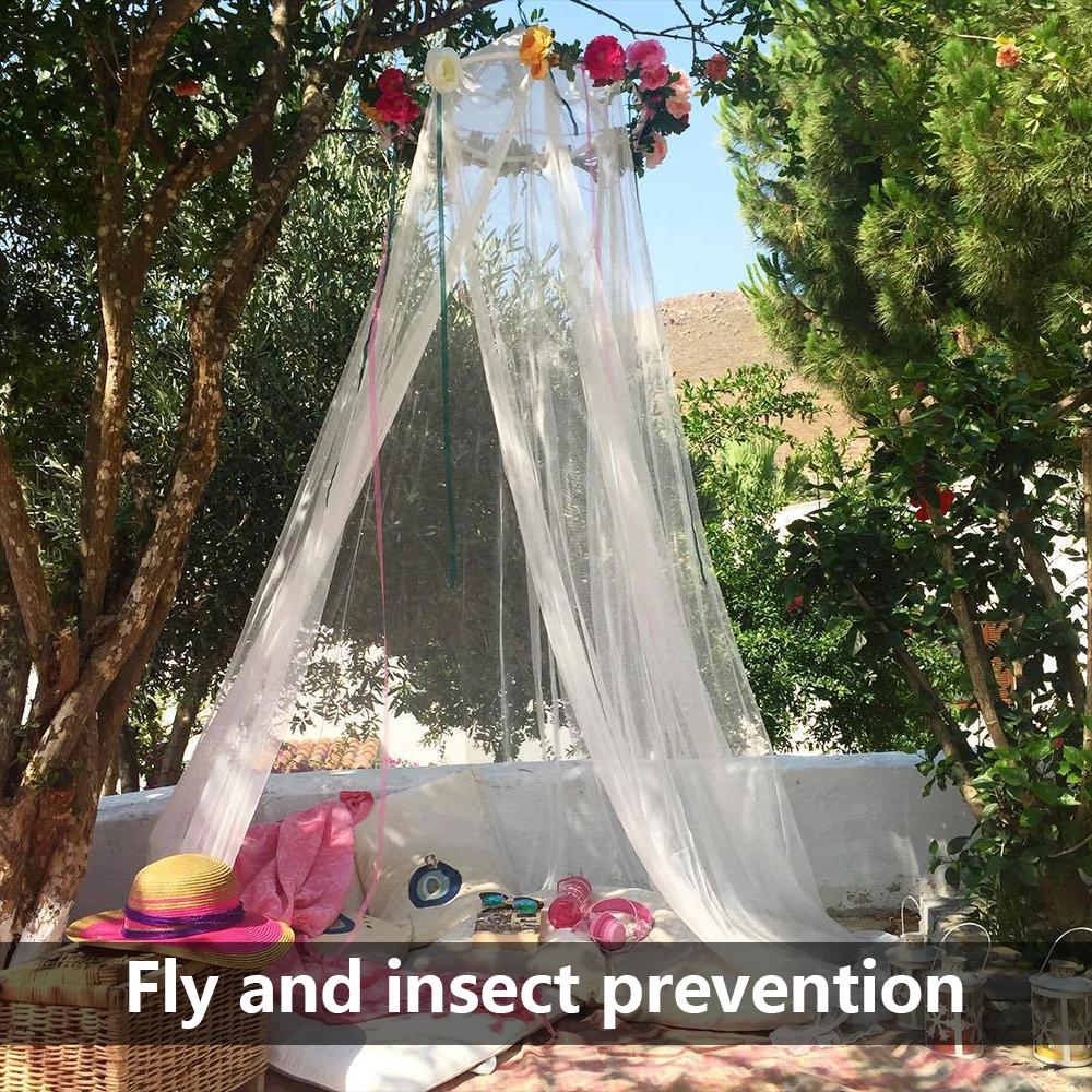 1/4Pcs Large Dome Mosquito Net Polyester Breathable Mosquito Mesh Net Hanging Bed Net Tent Fly Insect Repellent Protection Cover