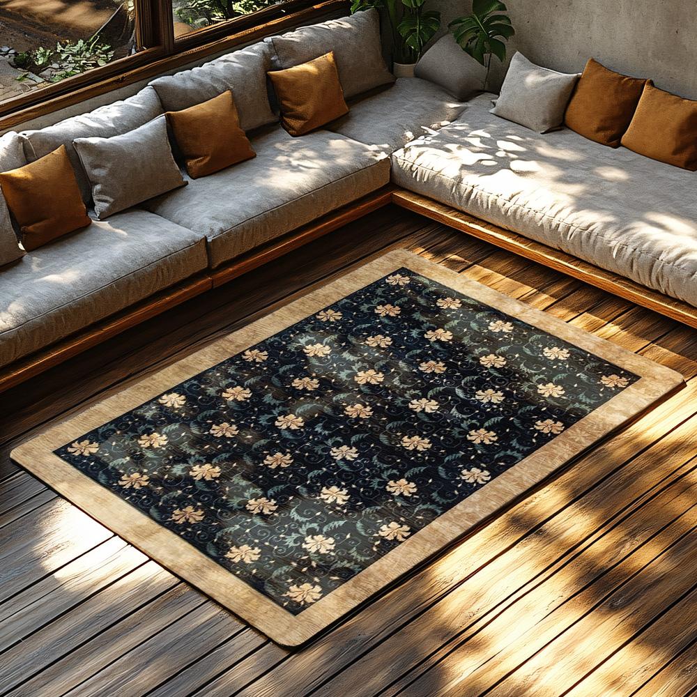 Vintage Persian Area Rug Non-Slip Floor Mat Living Room Bedroom Home Decor Bohemian Carpet Traditional Oriental Style Home Accen