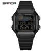 Sanda Sports Waterproof Square Electronic Watch for Teens - Unisex Fashionable and Simple Design