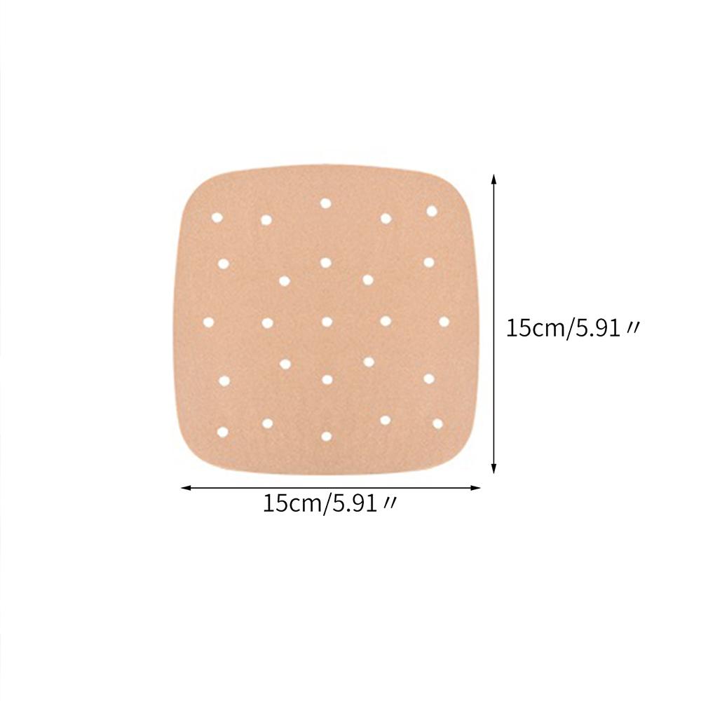 

50Pcs Air Fryer Parchment Paper Liners Disposable Square Non-Stick Oven Oil-absorbing Paper Baking Accessories