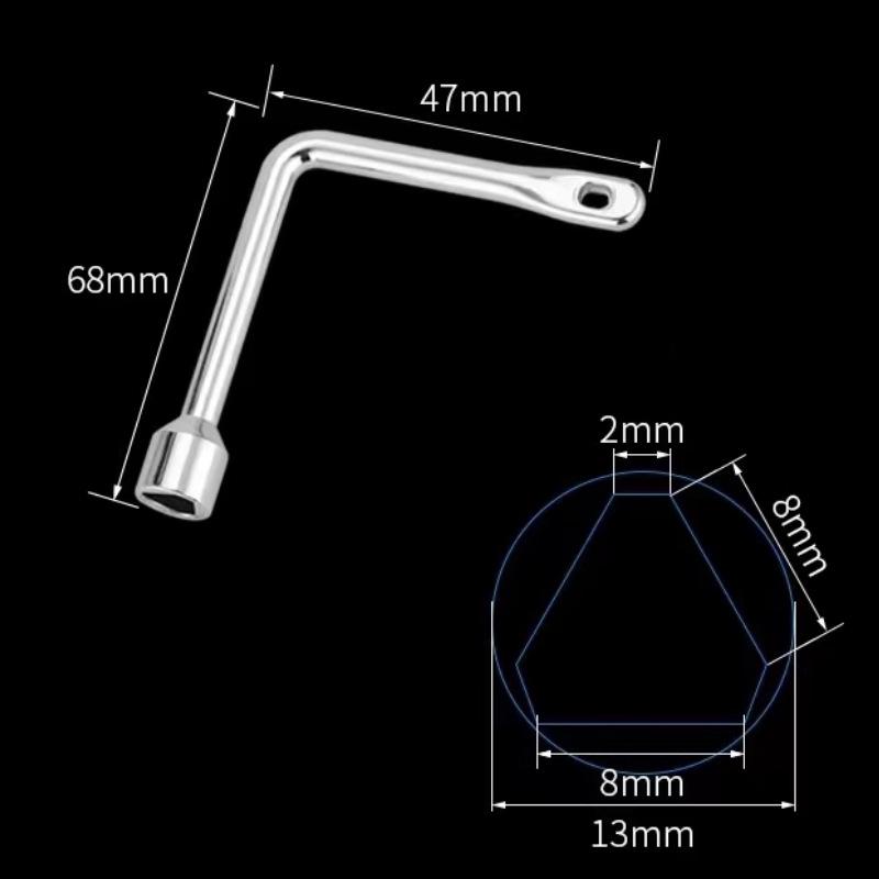304 Stainless Steel Multi-Function Triangular Key for Cabinet Door, Water Meter Box, and Switch Control Cabinet.