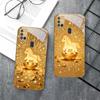 The shining golden pony For Samsung A 31 32 A33 A34 35 14 A15 13 A16 25 26 50 52 53 54 55 56 70 71 72 73 Golden glass phone case