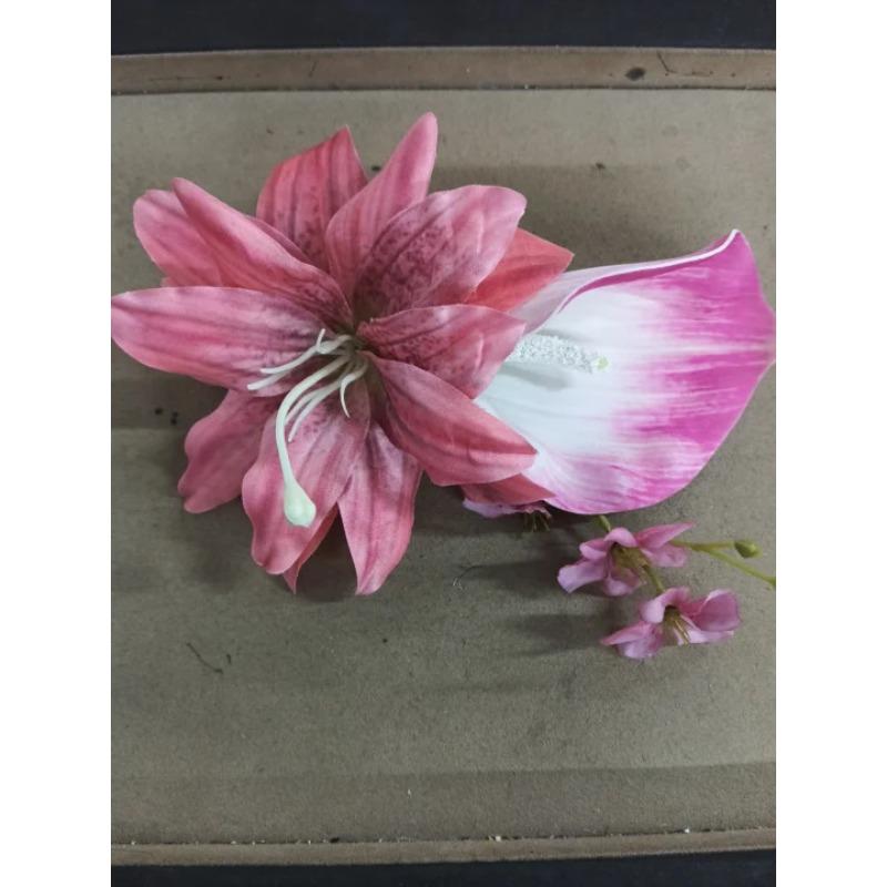 New Chinese Antique Simple Fabric Flower Hairpin High Sense Exquisite Duck Bill Clip Fashion Sweet Hair Accessories Headgear Women