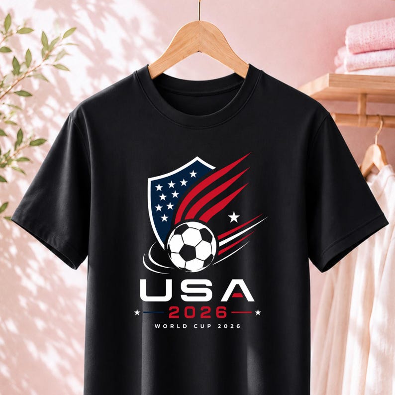 USA 2026 World Cup Soccer Shirt, Patriotic Football Fan Tee, United States Sports Apparel, Mens Game Day Top S