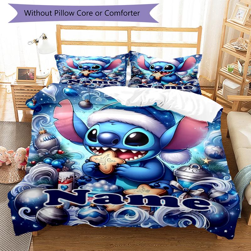 Juego de Ropa de Cama con Bordado de Nombre Personalizado de 3 Piezas, Cierre de Funda Nórdica, Incluye 1 Funda Nórdica y 2 Fundas de Almohada, Suave y Cómodo para Todas las Estaciones.