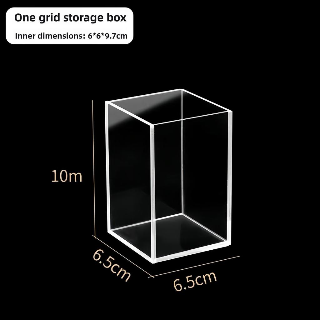 Acrylic Transparent Pen Holder Storage Box for Paint Box Cosmetic Brushes Modern Minimalist Style for Desktop Office Dressing