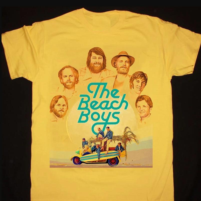 The Beach Boys 2026 Tribute Brian WIlson Yellow T-shirt Size S-5XL