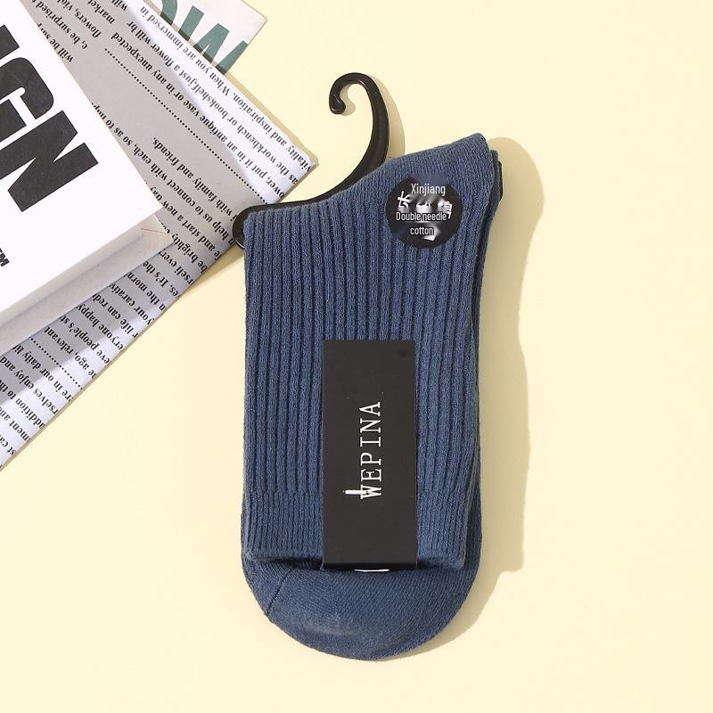 Herren Mittelwaden-Baumwollsocken - Geruchsresistent, Schweißabsorbierend, Ideal für Frühlings- und Herbstsport oder Business-Kleidung