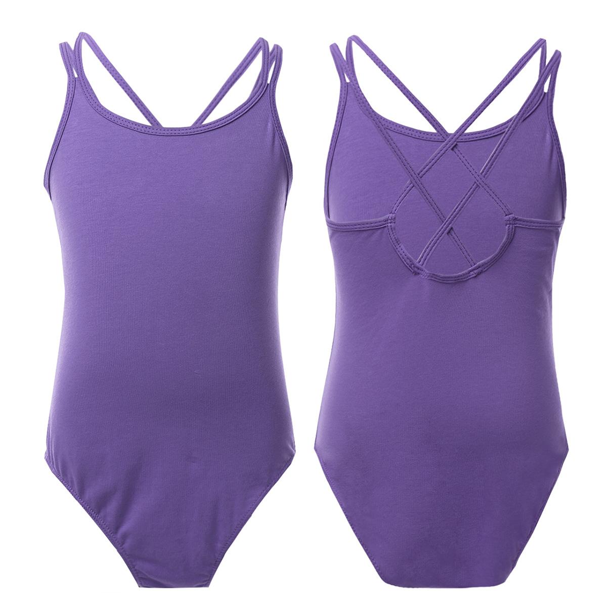 IEFiEL Peuter Meisje Ballet Gymnastiek Turnpakje Bodysuit Effen Katoen Ballerina Uitvoering Training Oefenkostuum 12-14 Years