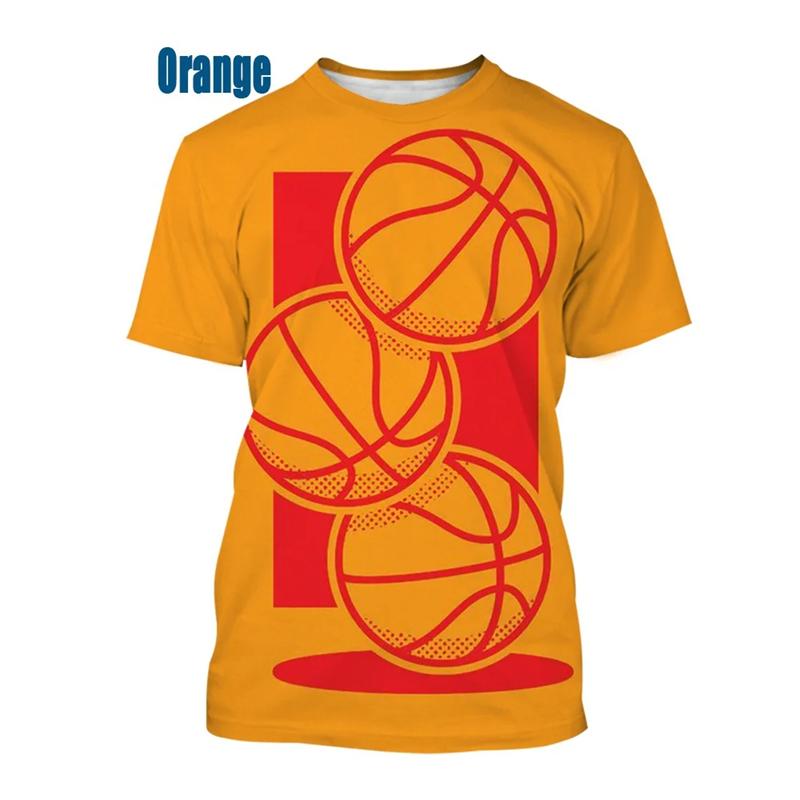 Paint Splatter Basketball T-Shirt Men Women 3D Print Graphic Tee  Summer Outdoor Sports Quick-Drying Casual Fashion Streetwear