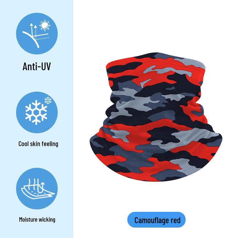 Dětský letní kreslený nákrčník z ledového hedvábí - UV ochrana a multifunkční šátek na hlavu pro cyklistiku