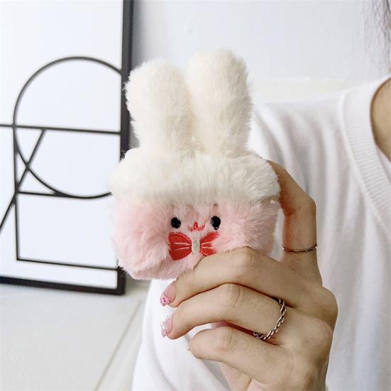 Plush Rabbit Dog Earbud Case for AirPods 1/2/3/4 for AirPods Pro 1/2/3 Bluetooth-compatible Wireless Earphone Charging Case Cover Headphone Protective