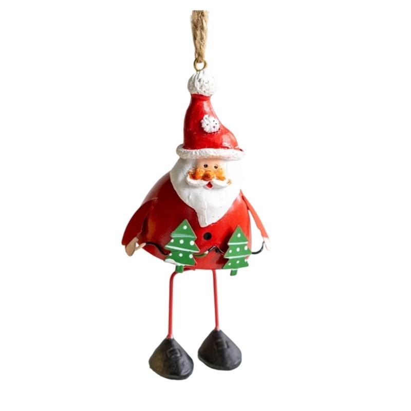 

Santa Reindeer Hanging Pendant For Christmas Tree Party Office Decoration Iron Painted Party Figure