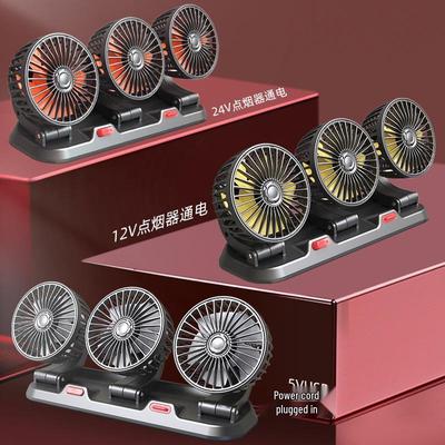 24V/12V Doppelkopf USB LKW Ventilator - Kraftvoller Wind & Multifunktional