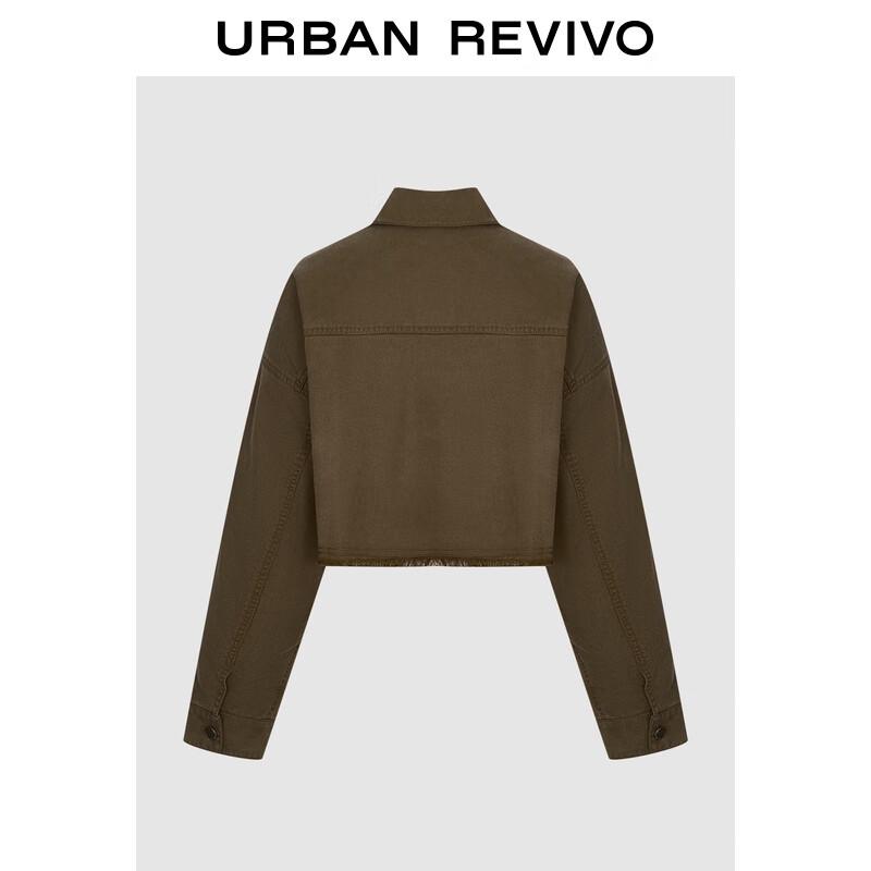 

Женская куртка UR 2025 Осень в стиле рабочей одежды с необработанными краями S