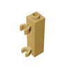 50g/38PCS 60583 Moc Bricks Modified 1x1x3 With 2 Clips Vertical Hollow Stud House Accessories Parts Constructor Building Blocks