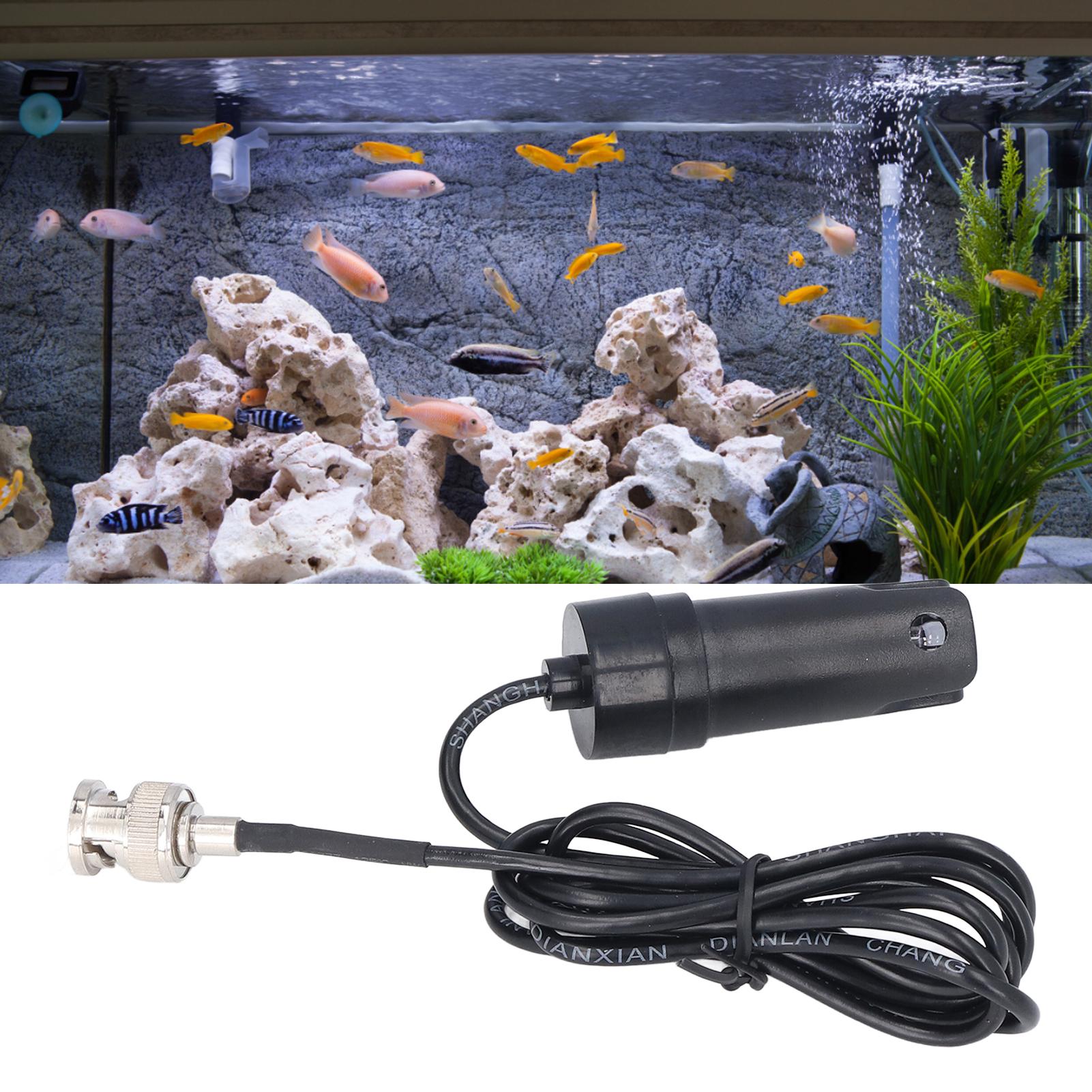 Sonda Elettrodo PH‑91A Sonda Elettrodo PH Connettore BNC Sonda Tester PH per Acquario Idroponica Pianta Piscina Sonda Elettrodo PH nero