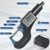 Beslands Digital Micrometer, Thickness Gauge, 0-25mm, Electronic Microgauge, 0.001mm, LCD Display, Japanese Instruction Manual Included