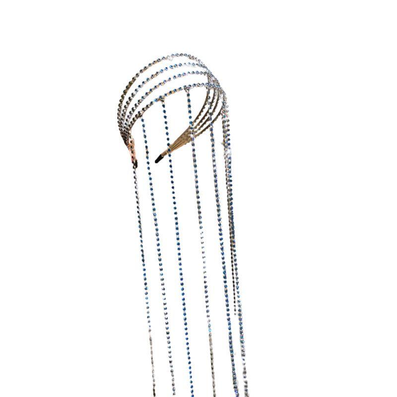 Exaggerated Court Style Elegant Graceful Rhinestone Chain Hairband