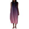 Women's Fashion Casual Sleeveless Round Neck Gradient Elegant Temperament Dress