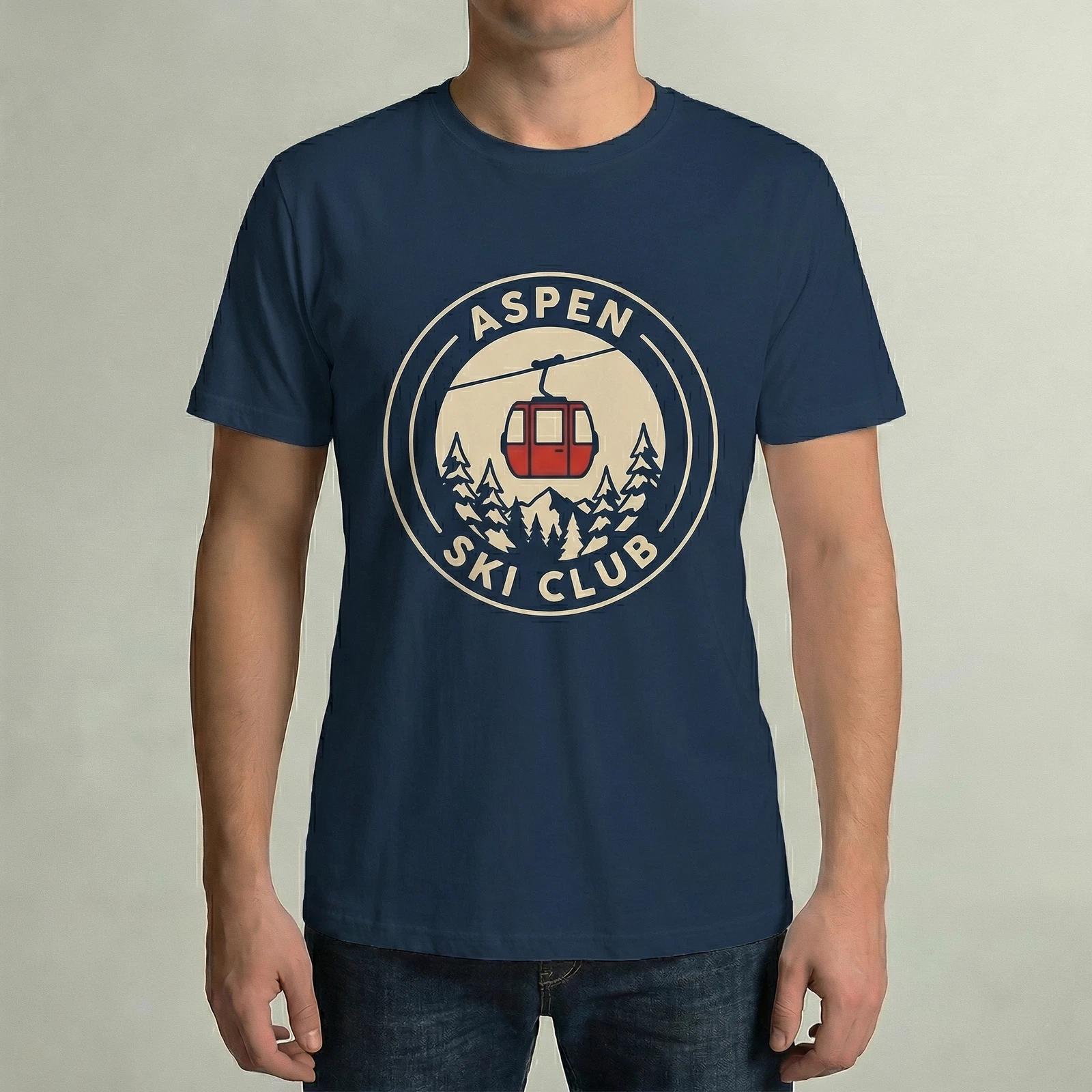 Aspen Ski Club T- Shirt Vintage Après Ski Graphic Retro Winter Resort Gift S