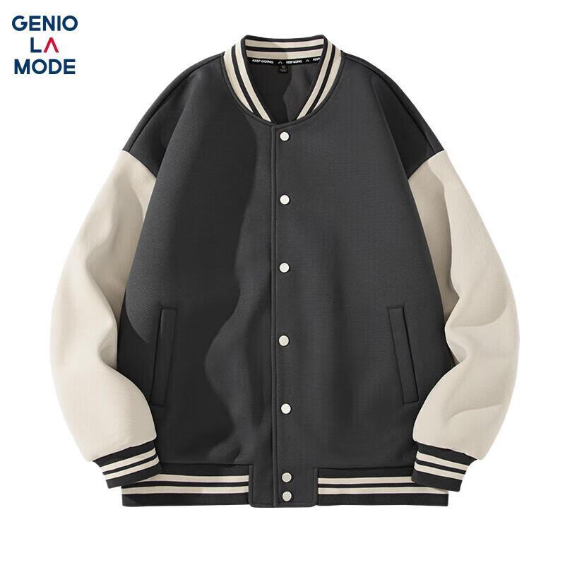 

Мужская бейсбольная куртка в стиле американского ретро с цветными блоками GENIOLAMODE M