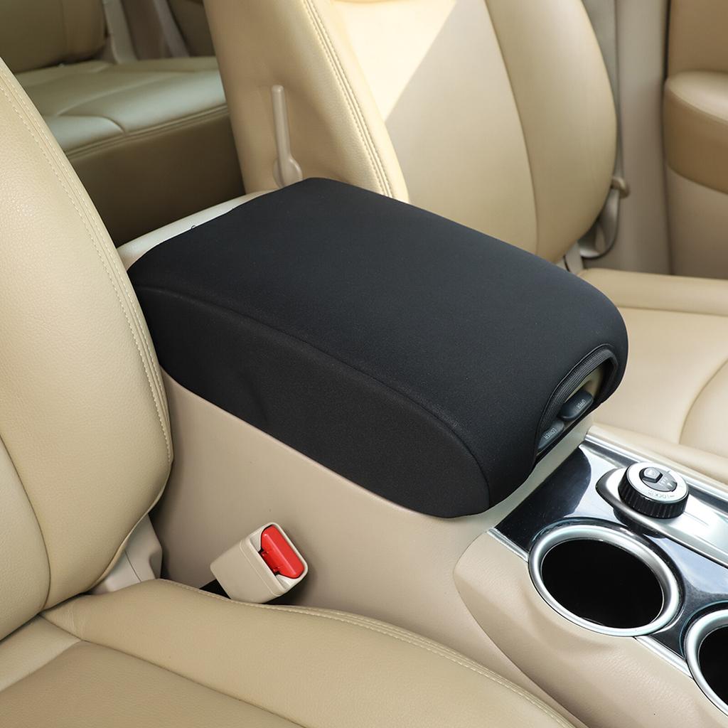 Black Cloth Center Console Armrest Box Panel Cover For Nissan Pathfinder 2013-18