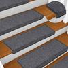 Step Mats 30 Pcs. 65 X 21 X 4 Cm Dark Gray Rectangular Edge