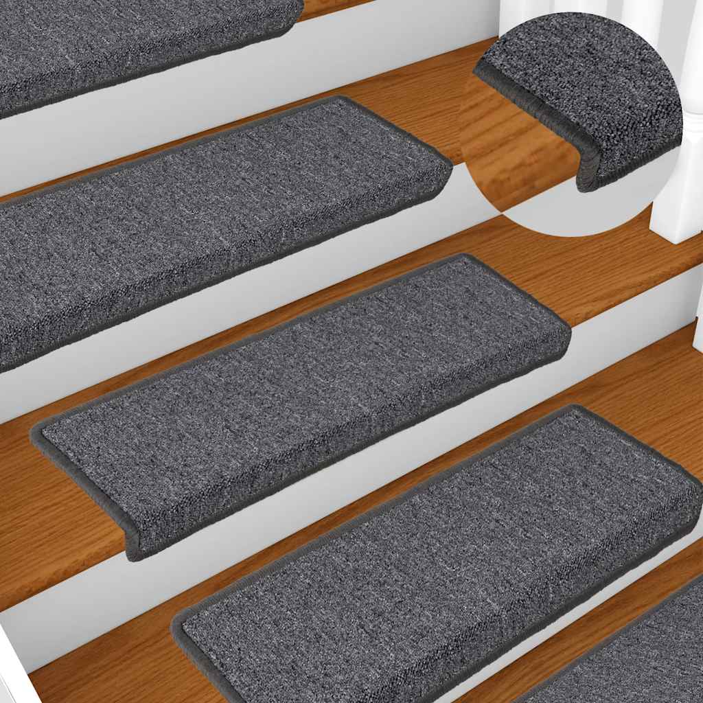 Step Mats 30 Pcs. 65 X 21 X 4 Cm Dark Gray Rectangular Edge
