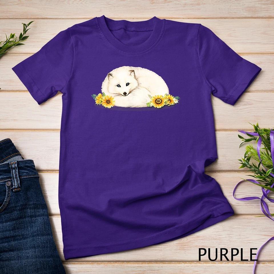 Arctic Fox Flower T-Shirt Unisex T-shirt 10 3XL