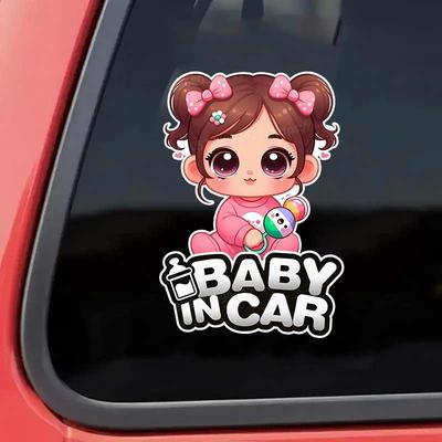 Baby On Car  Warning Car Stickers Decal Vinyl Detachable Waterproof Outdoor Car Bumper Window Decoration Auto Parts TM193