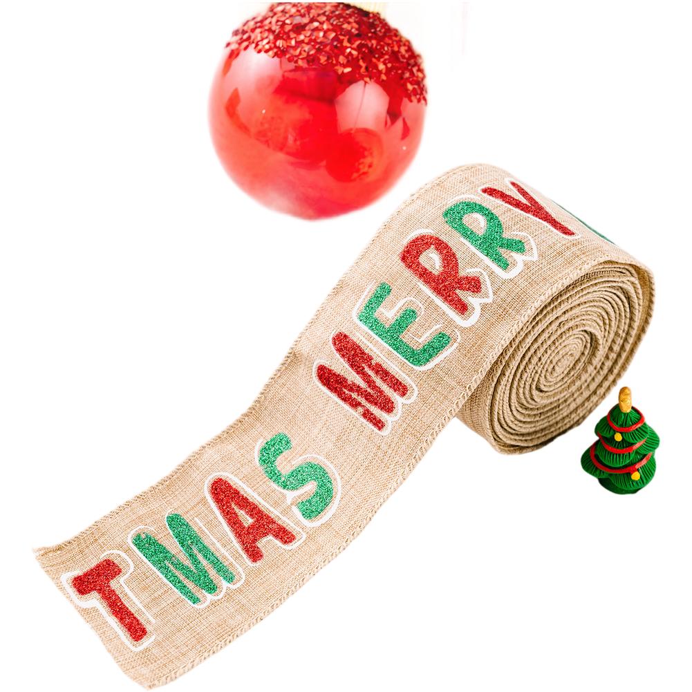 Cartoon Patterns Christmas Ribbon Decoration Christmas Celebration Ample Length For Wrapping For Christmas Tree
