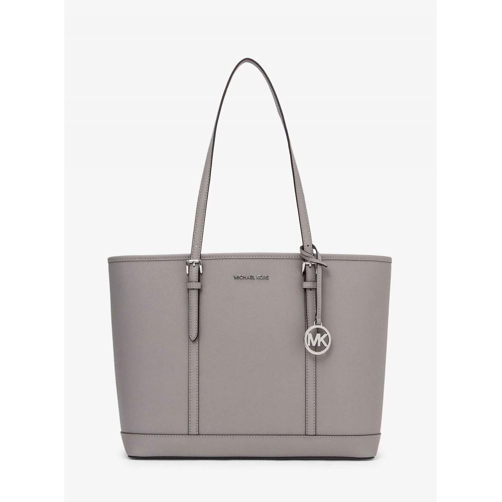 

Michael Kors Jet Set Travel Top Zip Tote Large 35t0stvl9l35 Pearl Gray F